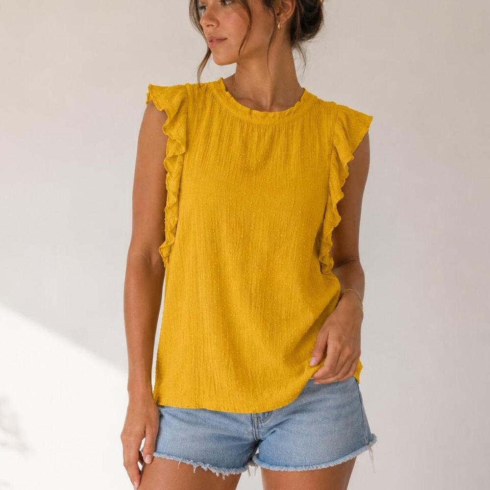 Anthropologie maeve yellow blouse with
